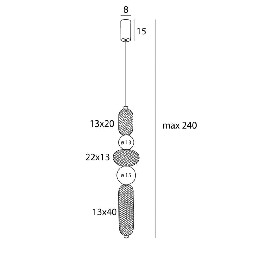LAMPA  BORA CZARNY OD MAXLIGHT P0592