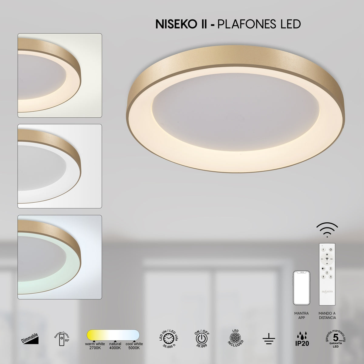 LAMPA SUFITOWA NISEKO II OD MANTRA 8583