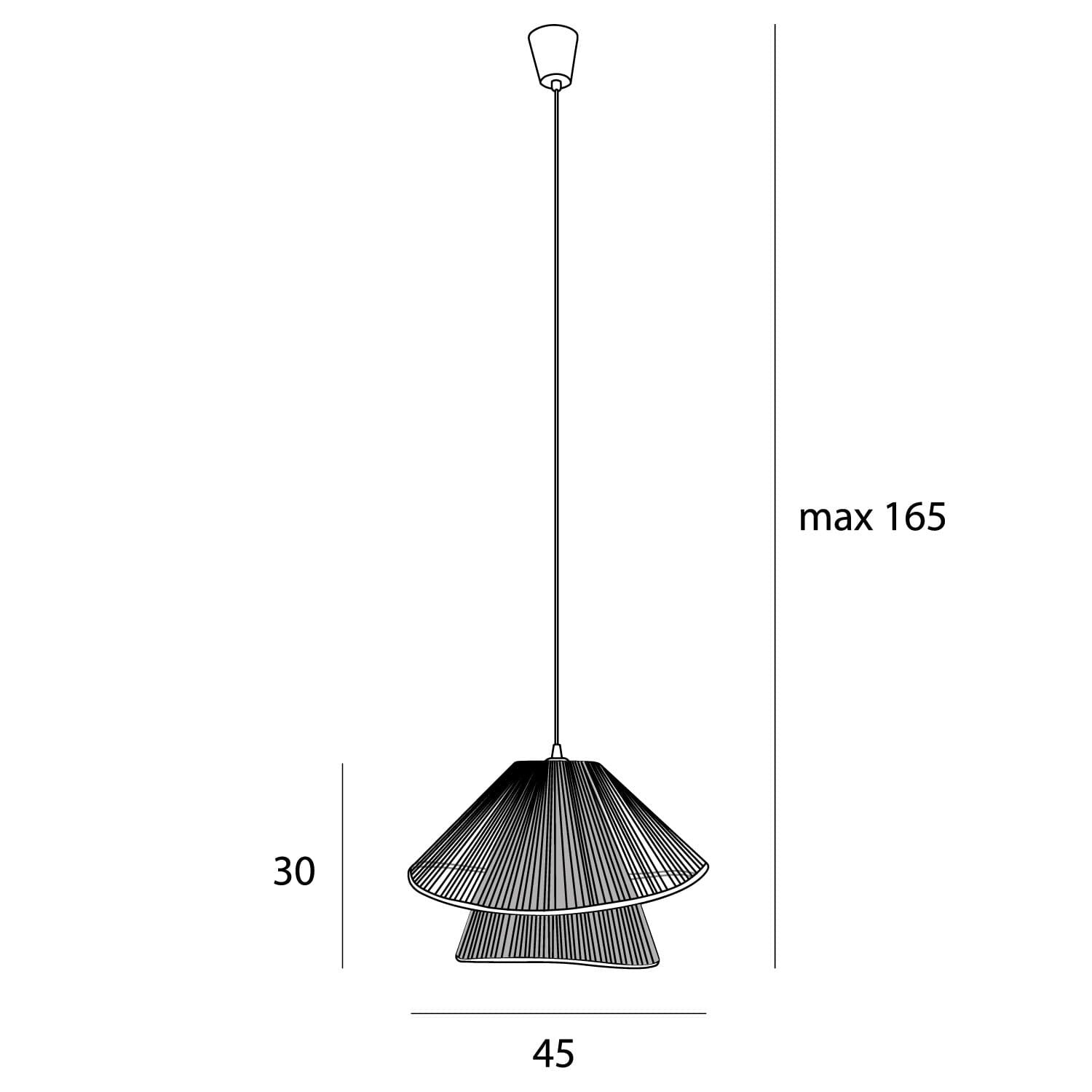 LAMPA  AMALFI CZARNY OD MAXLIGHT P0580