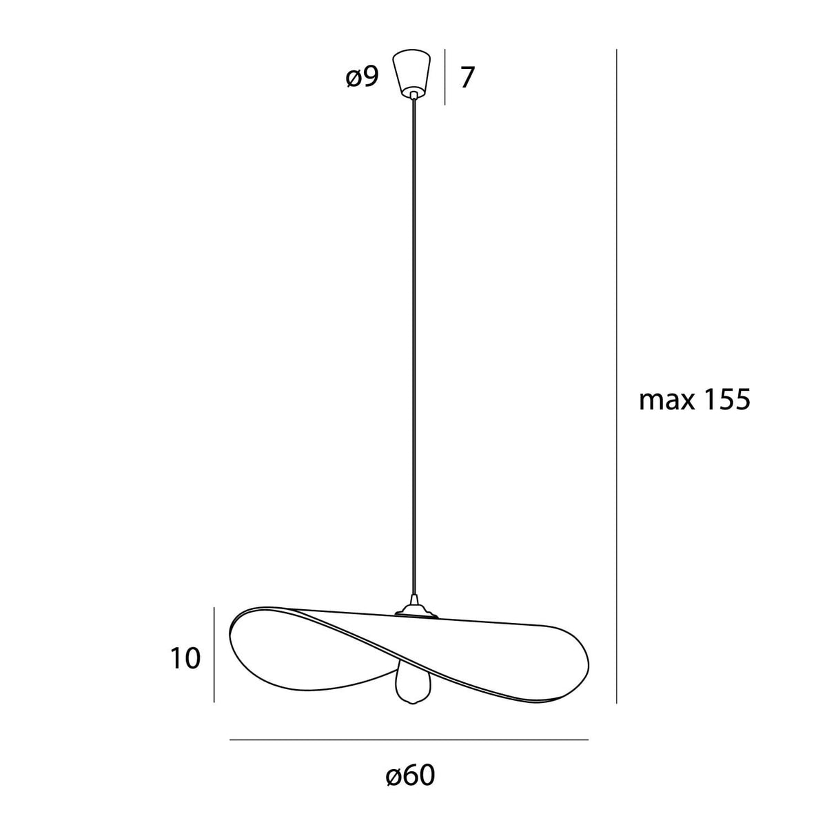 LAMPA  NAP BIAŁY OD MAXLIGHT P0581