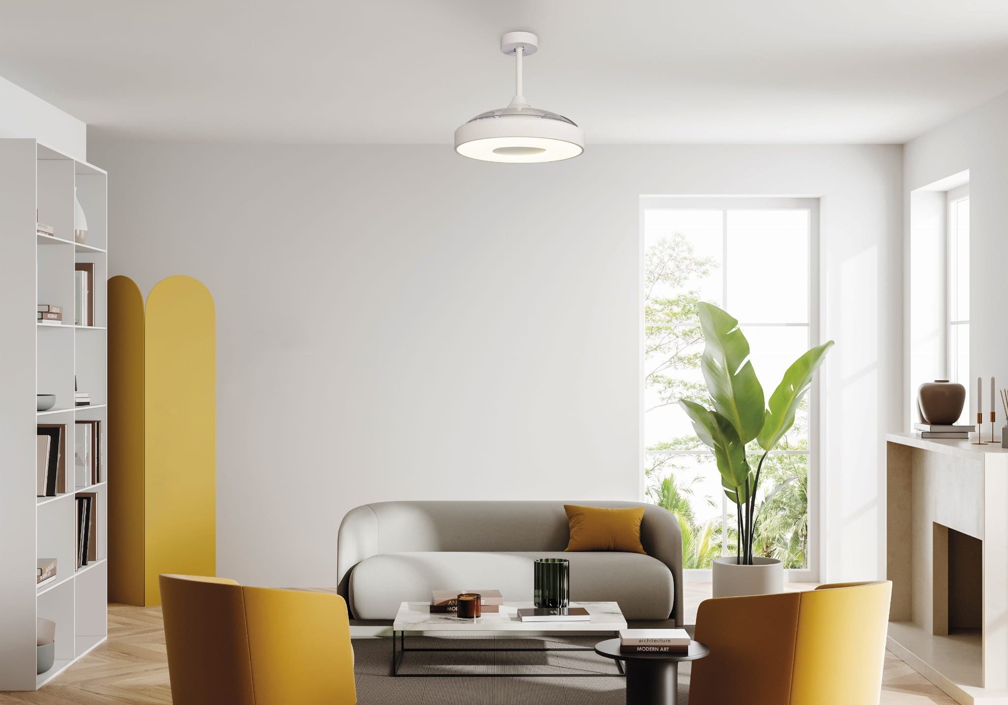 LAMPA WISZĄCA COFIN FAN BIAŁY od MANTRA