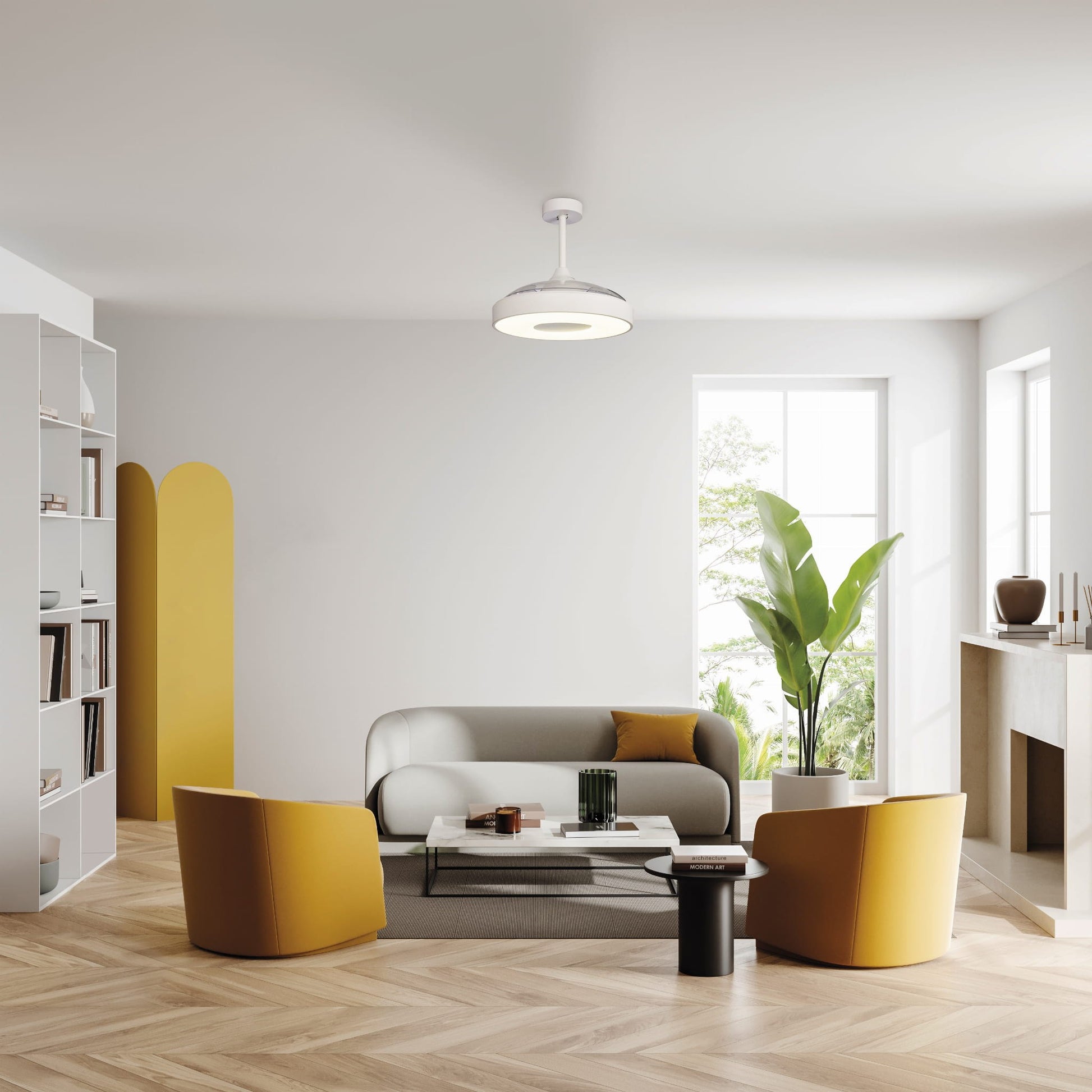 LAMPA WISZĄCA COFIN FAN BIAŁY od MANTRA