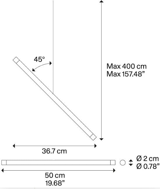 LAMPA WISZĄCA A-TUBE NANO DUO 158255520 ZŁOTY od LODES