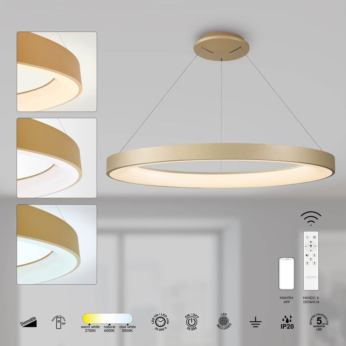 LAMPA SUFITOWA NISEKO II OD MANTRA 8573
