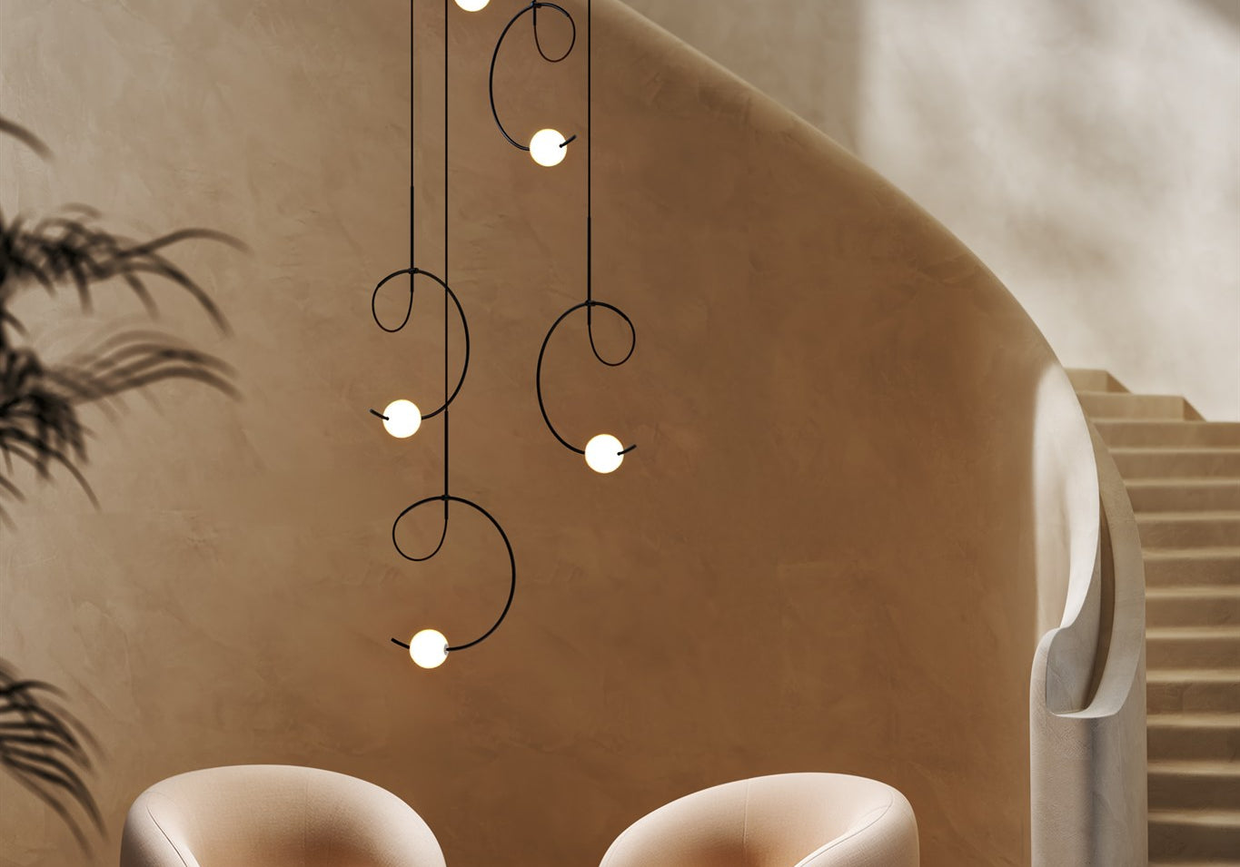 LAMPA WISZĄCA LOOP T-4125 CZARNY od ESTILUZ