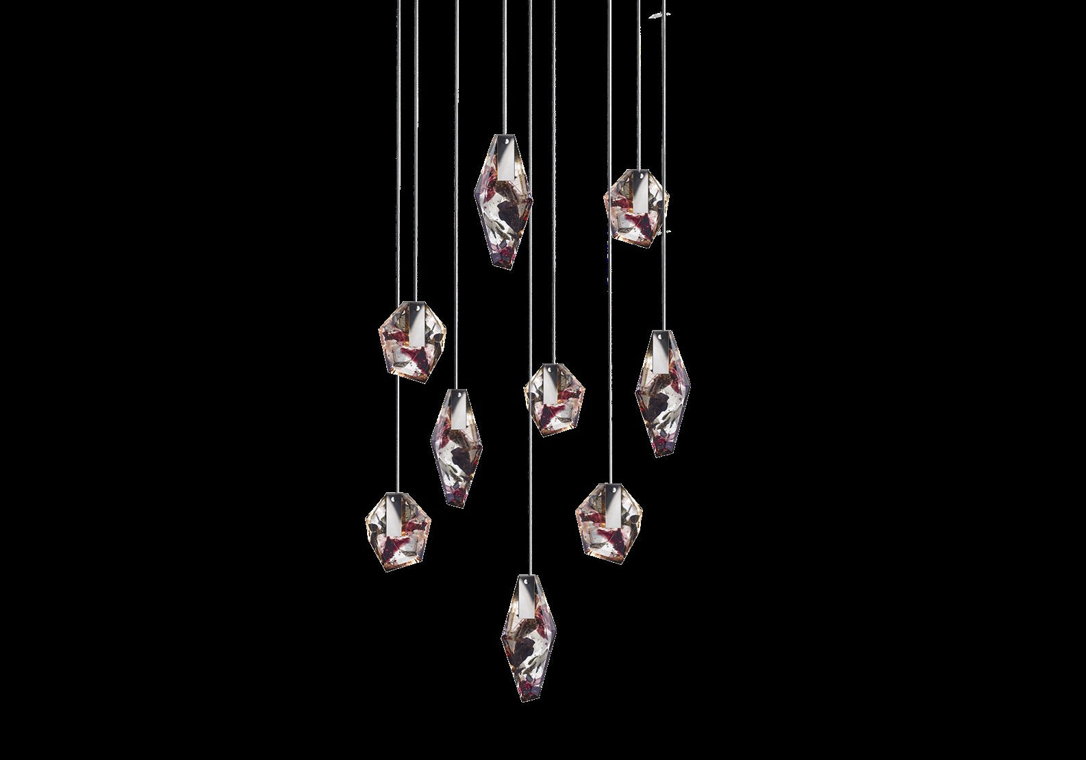 LAMPA WISZĄCA FRAGMENTS 9 CZARNY od BOMMA