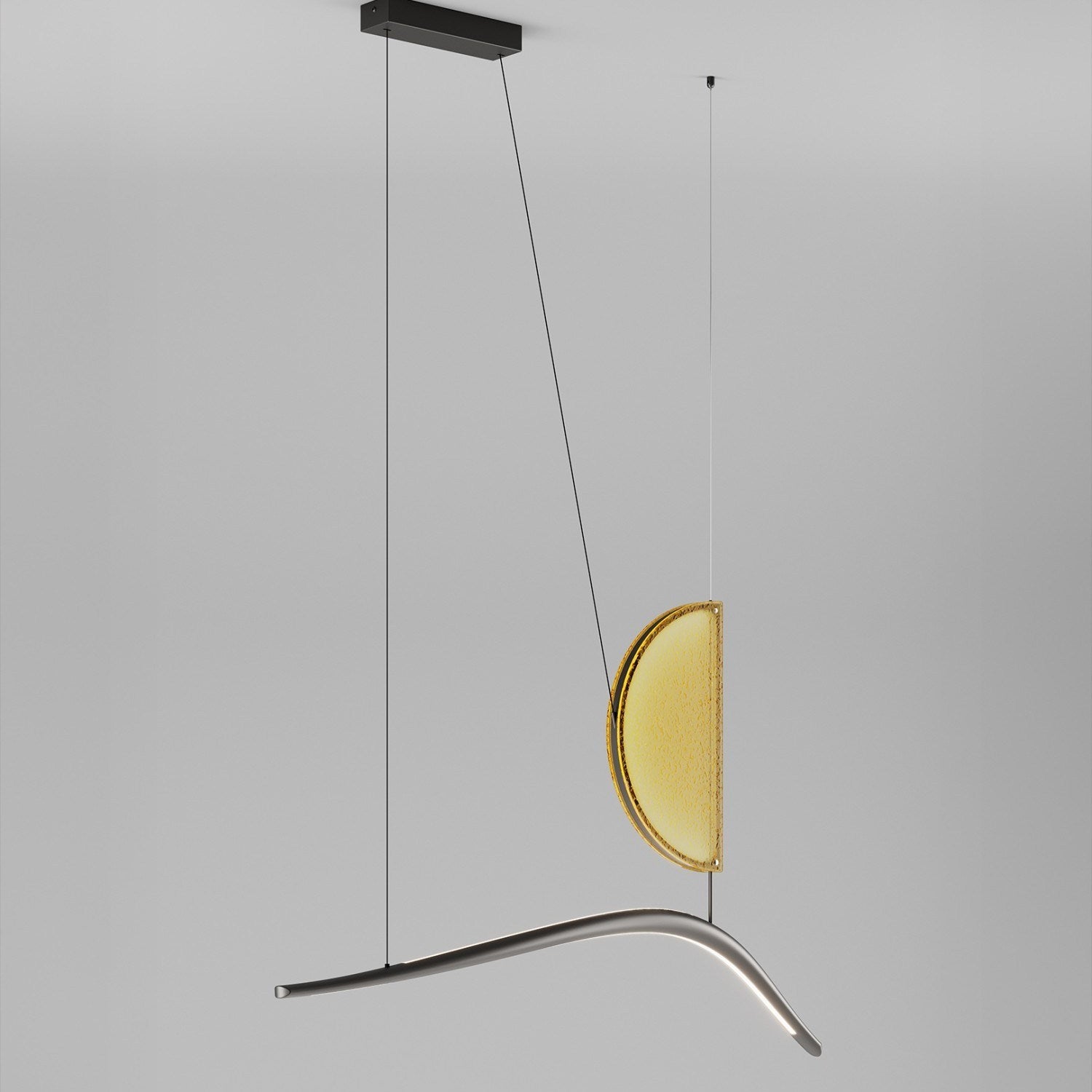 LAMPA WISZĄCA BOREALIS SZARY od ITALAMP