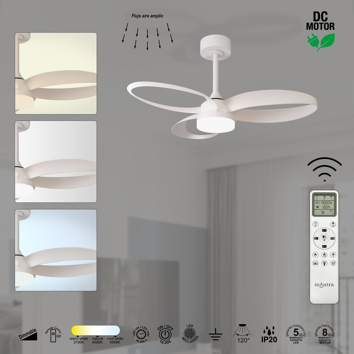 LAMPA WENTYLATOR SUFITOWY INFINITY FAN OD MANTRA 8700