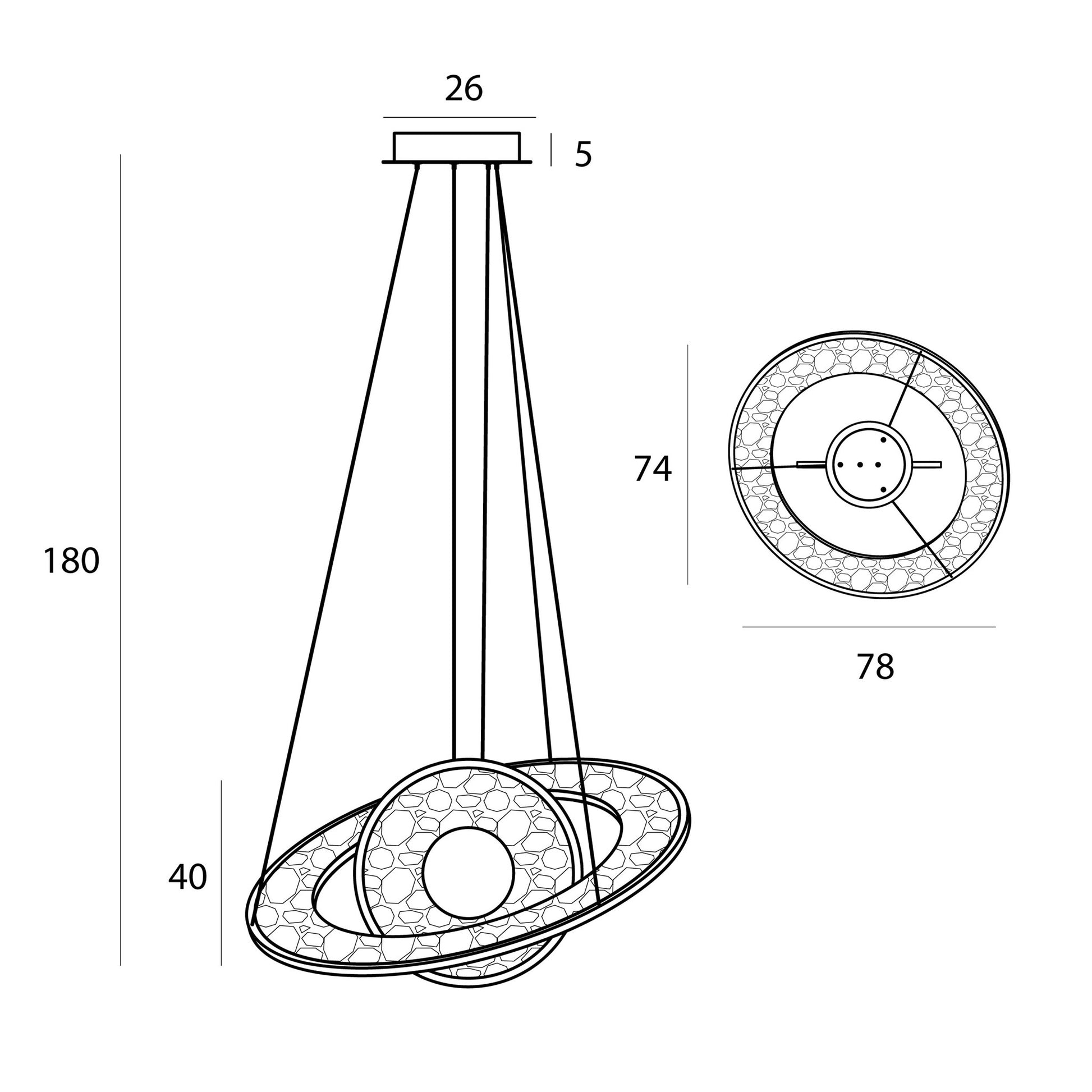 LAMPA  ALEXIA ZŁOTY OD MAXLIGHT P0638D