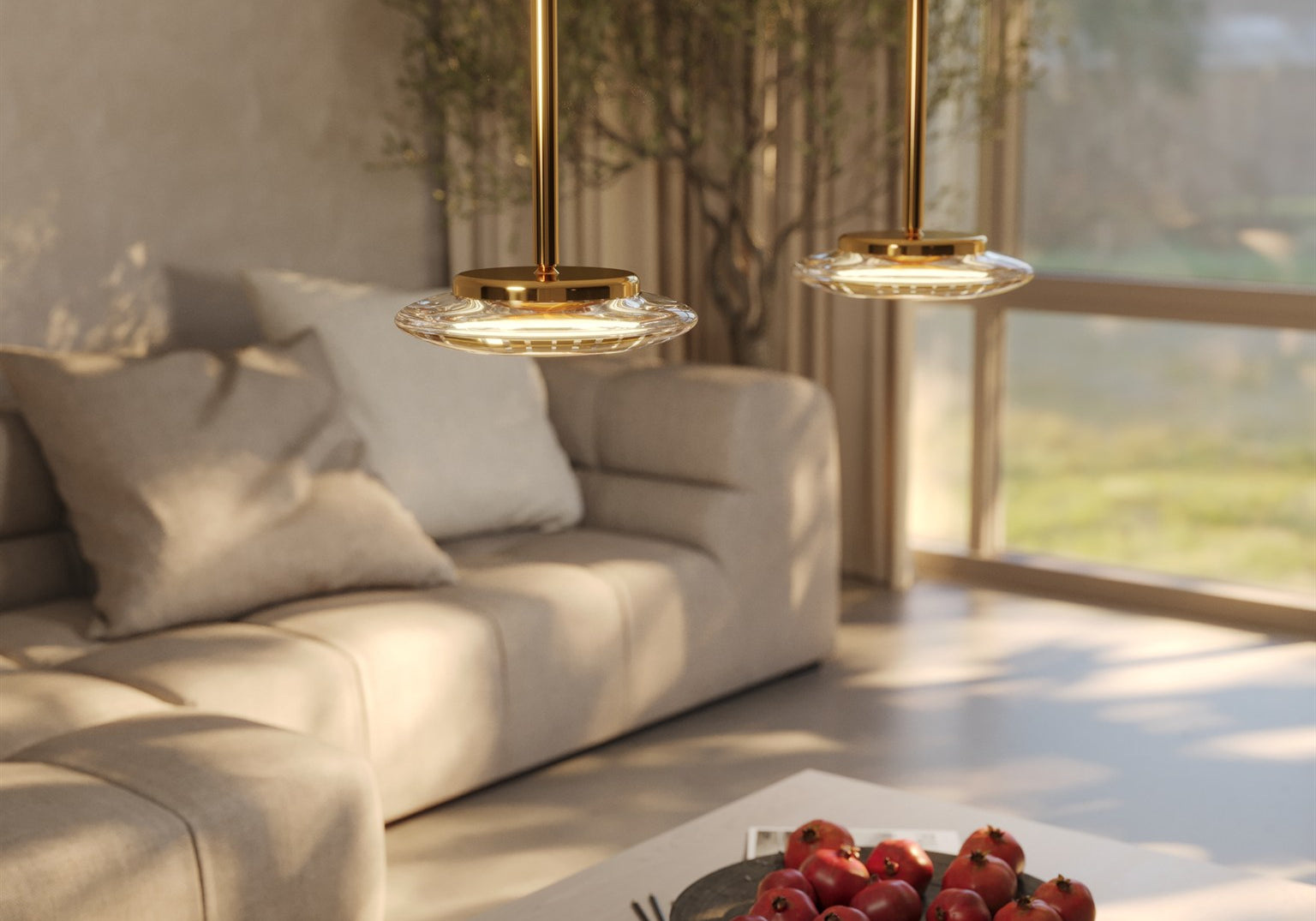 LAMPA  LUNARIS ZŁOTY OD MAXLIGHT P0649