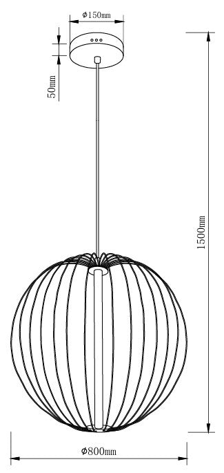 LAMPA  NELSON CZARNY OD MAXLIGHT P0677