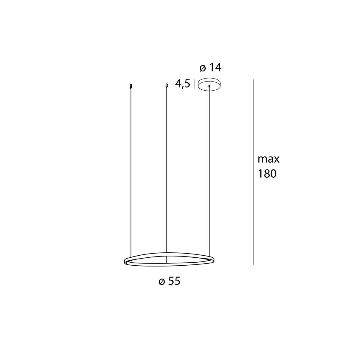 LAMPA  CAYENNE CZARNY OD MAXLIGHT P0661D