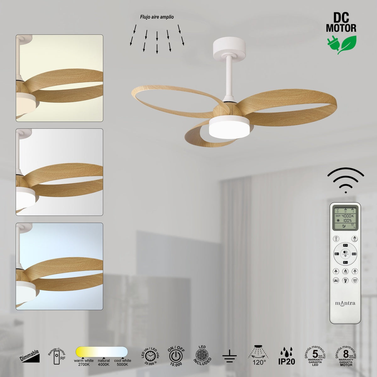 LAMPA WENTYLATOR SUFITOWY INFINITY FAN OD MANTRA 8702