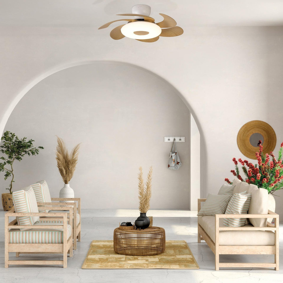 LAMPA WENTYLATOR SUFITOWY FLOWER OD MANTRA 8704