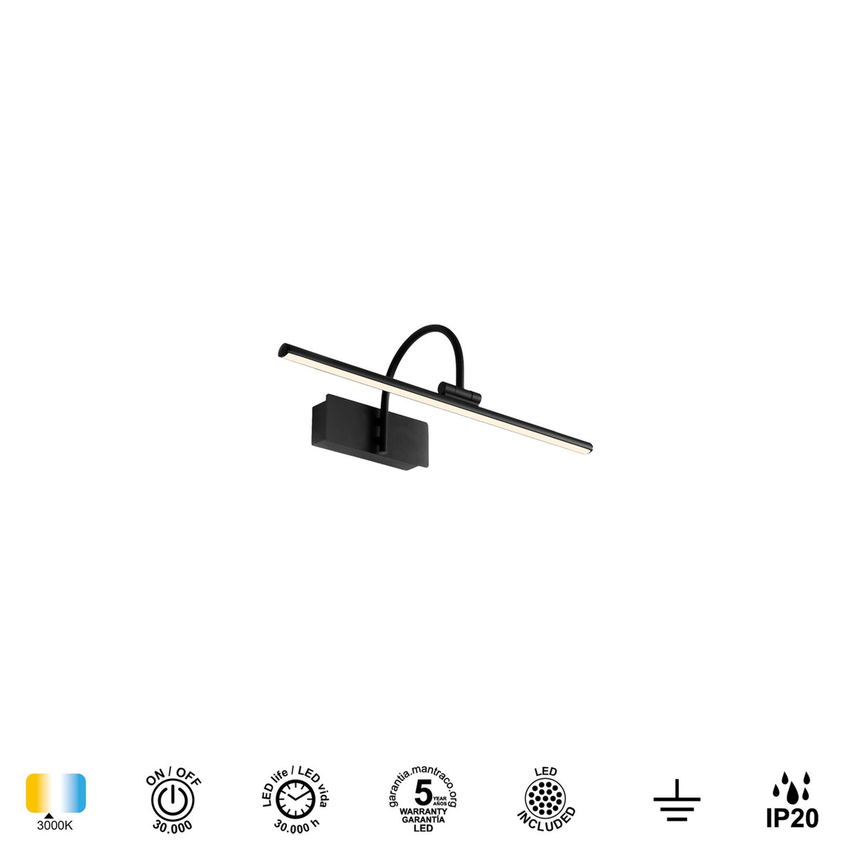 LAMPA ŚCIENNA PARACURU OD MANTRA 8915