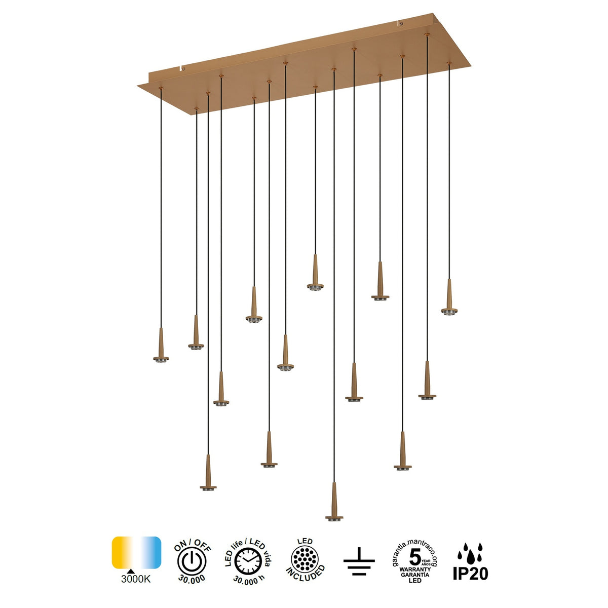 LAMPA WISZĄCA ANDROMEDA OD MANTRA 8936
