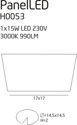OŚWIETLENIE TECHNICZNE WPUSZCZANE PANELLED BIAŁY OD MAXLIGHT H0053