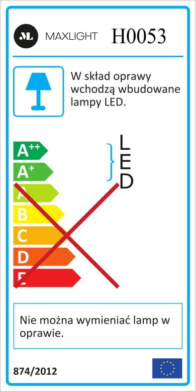 OŚWIETLENIE TECHNICZNE WPUSZCZANE PANELLED BIAŁY OD MAXLIGHT H0053