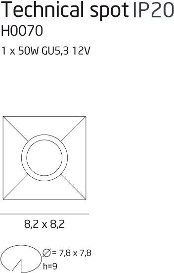 OŚWIETLENIE TECHNICZNE WPUSZCZANE TECHNICAL KREMOWY OD MAXLIGHT H0070