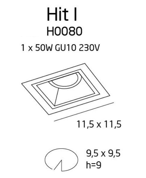 OŚWIETLENIE TECHNICZNE WPUSZCZANE HIT BIAŁY OD MAXLIGHT H0080