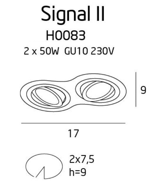 OŚWIETLENIE TECHNICZNE WPUSZCZANE SIGNAL BIAŁY OD MAXLIGHT H0083