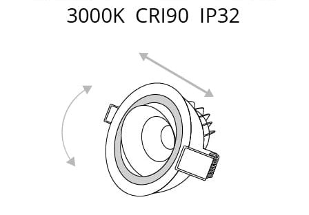 OŚWIETLENIE TECHNICZNE WPUSZCZANE HIDEN CZARNY OD MAXLIGHT H0110