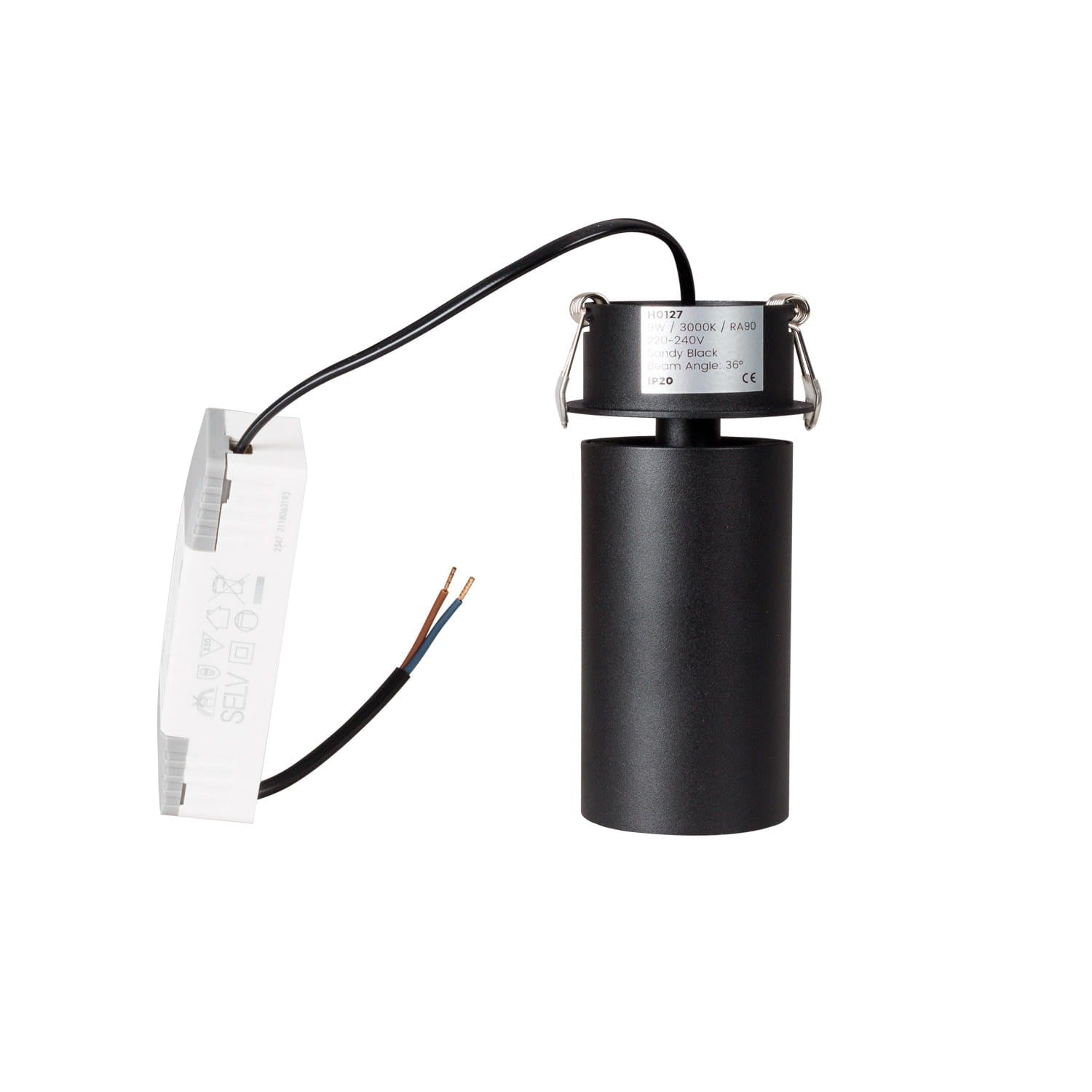 OŚWIETLENIE TECHNICZNE WPUSZCZANE HALO CZARNY OD MAXLIGHT H0127