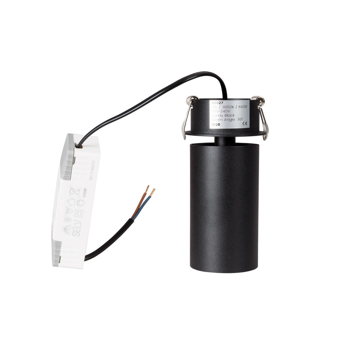 OŚWIETLENIE TECHNICZNE WPUSZCZANE HALO CZARNY OD MAXLIGHT H0127