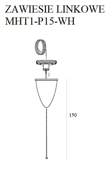 AKCESORIUM SYSTEMY SZYNOWE 3-FAZOWE 3F BIAŁY OD MAXLIGHT MHT1-P15-WH