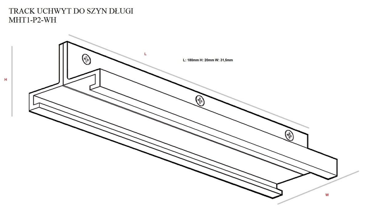 AKCESORIUM SYSTEMY SZYNOWE 3-FAZOWE 3F BIAŁY OD MAXLIGHT MHT1-P2-WH