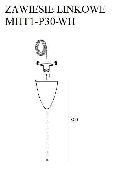 AKCESORIUM SYSTEMY SZYNOWE 3-FAZOWE 3F BIAŁY OD MAXLIGHT MHT1-P30-WH