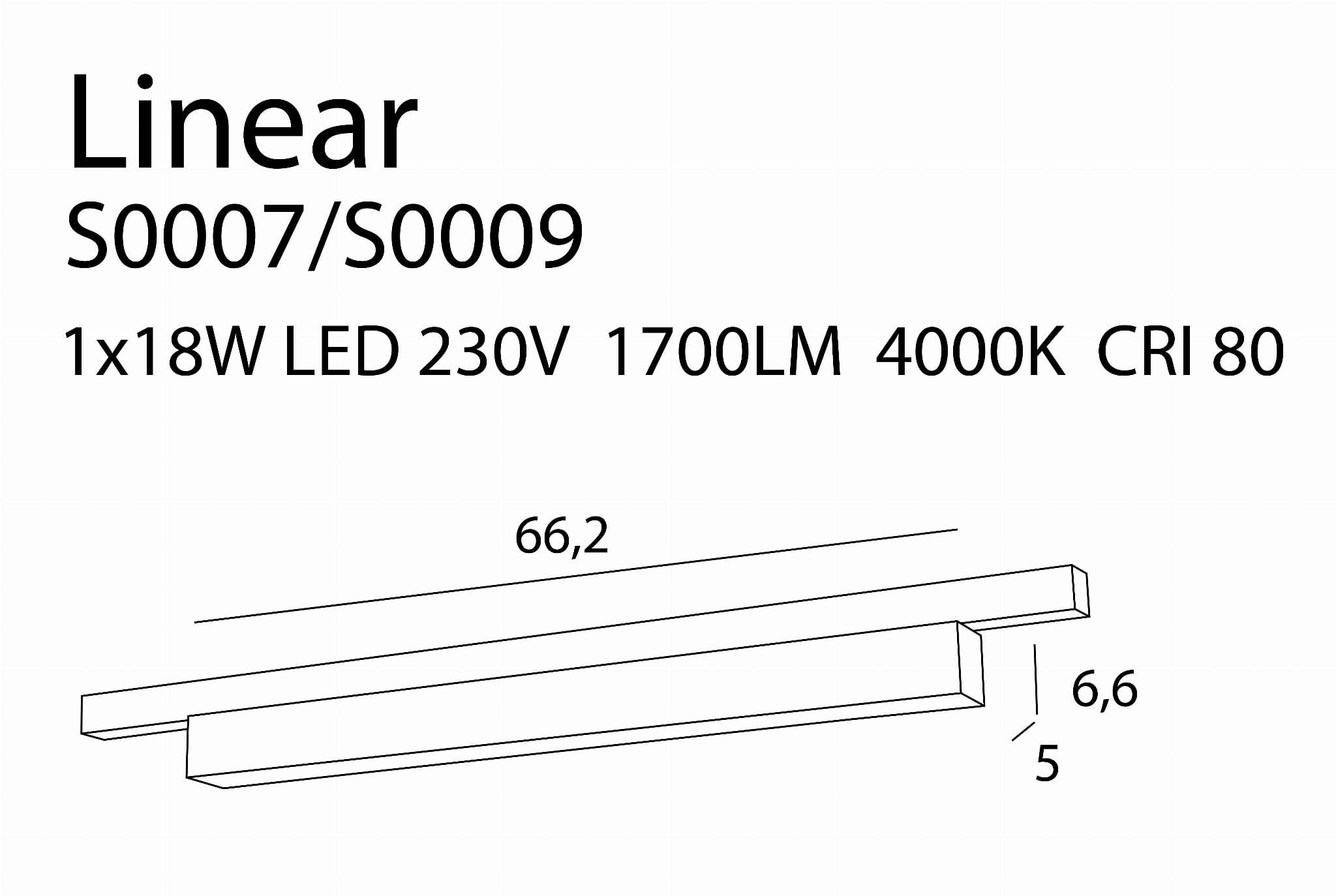 OPRAWA SYSTEMY SZYNOWE 3-FAZOWE LINEAR CZARNY OD MAXLIGHT S0007
