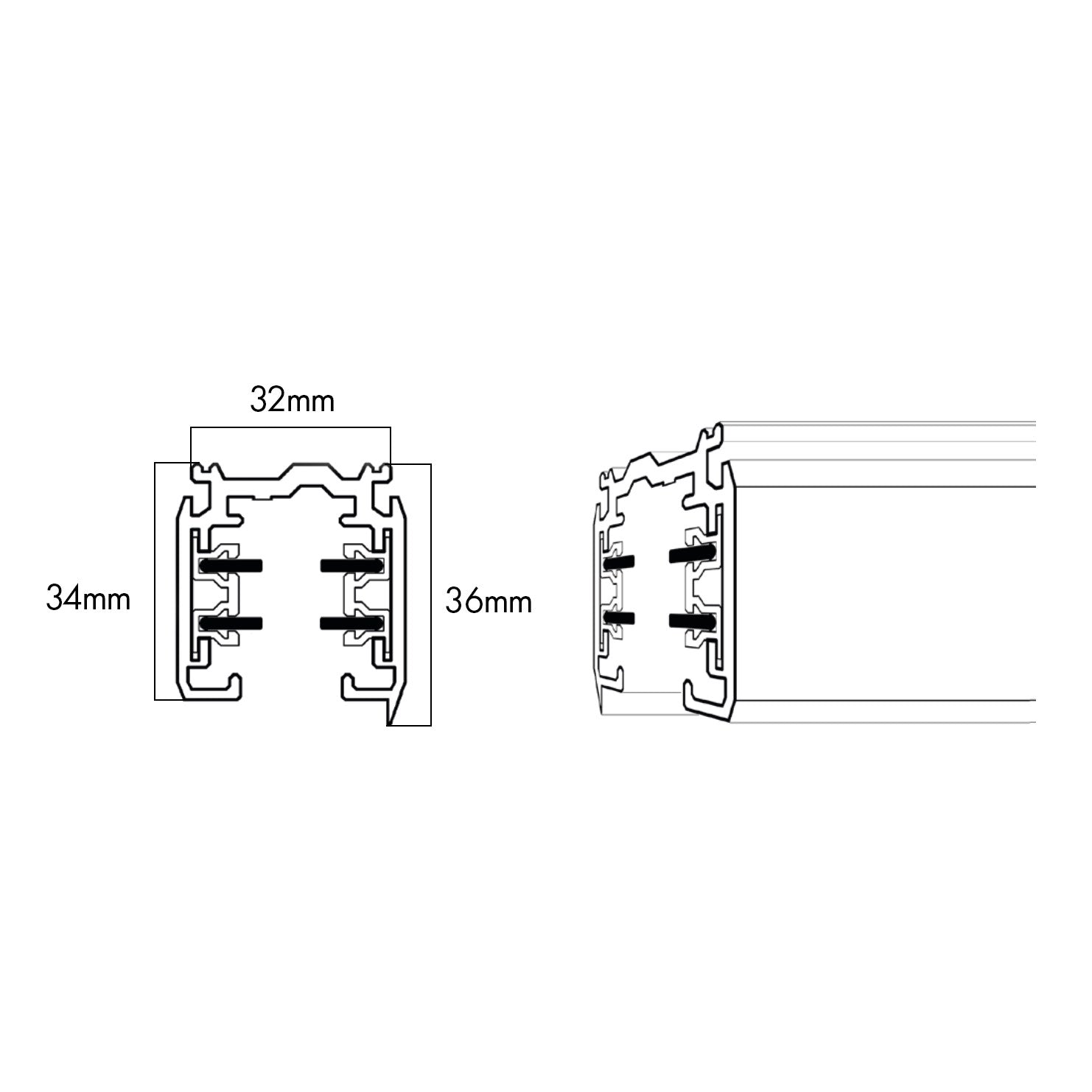 SZYNA SYSTEMY SZYNOWE 3-FAZOWE 3F BIAŁY OD MAXLIGHT MHT1-200-WH