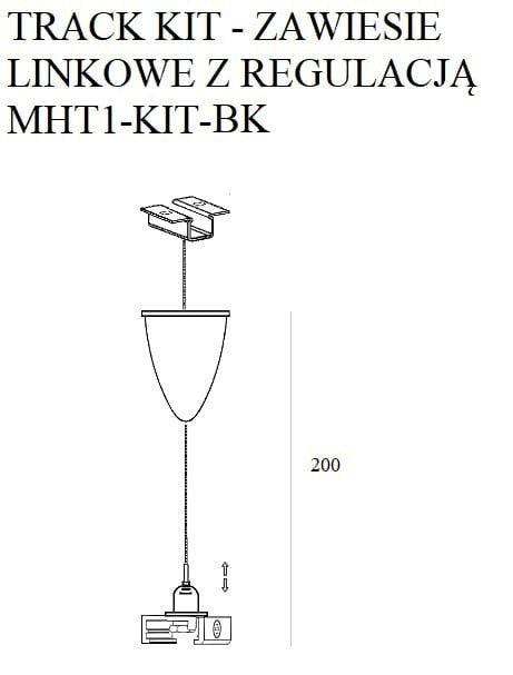 AKCESORIUM SYSTEMY SZYNOWE 3-FAZOWE 3F CZARNY OD MAXLIGHT MHT1-KIT-BK