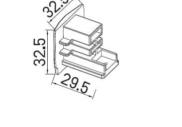 AKCESORIUM SYSTEMY SZYNOWE 3-FAZOWE 3F CZARNY OD MAXLIGHT MHT1-N-BK