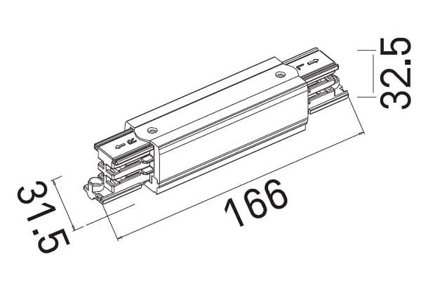AKCESORIUM SYSTEMY SZYNOWE 3-FAZOWE 3F BIAŁY OD MAXLIGHT MHT1-IL-WH MAX