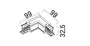 AKCESORIUM SYSTEMY SZYNOWE 3-FAZOWE 3F CZARNY OD MAXLIGHT MHT1-L/L-BK