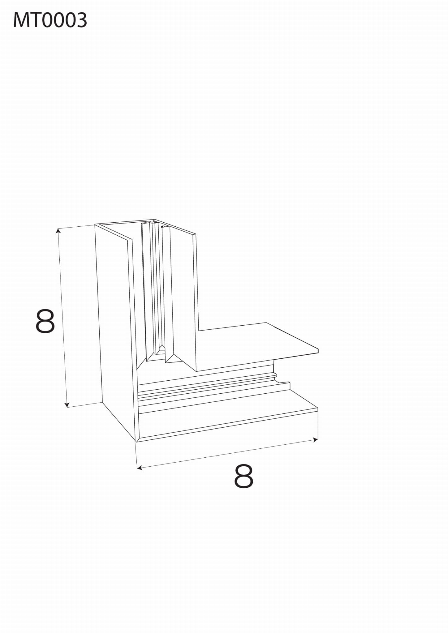 AKCESORIUM SYSTEMY SZYNOWE MAGNETYCZNE MAGNETIC MEC CZARNY OD MAXLIGHT MT0003