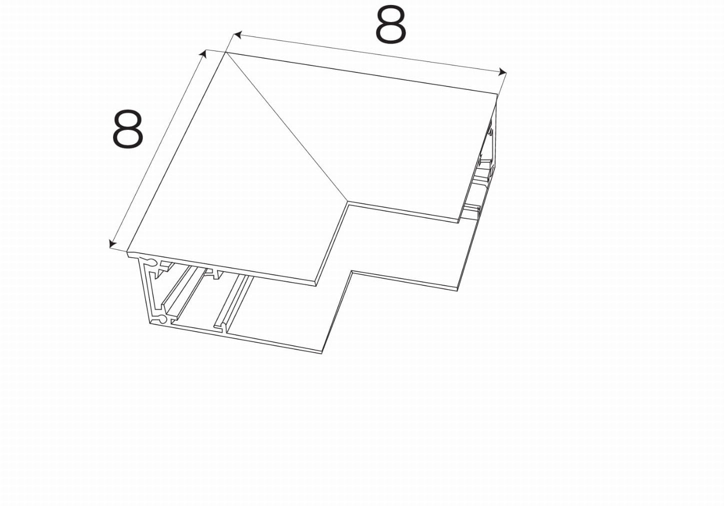 AKCESORIUM SYSTEMY SZYNOWE MAGNETYCZNE MAGNETIC MEC CZARNY OD MAXLIGHT MT0005