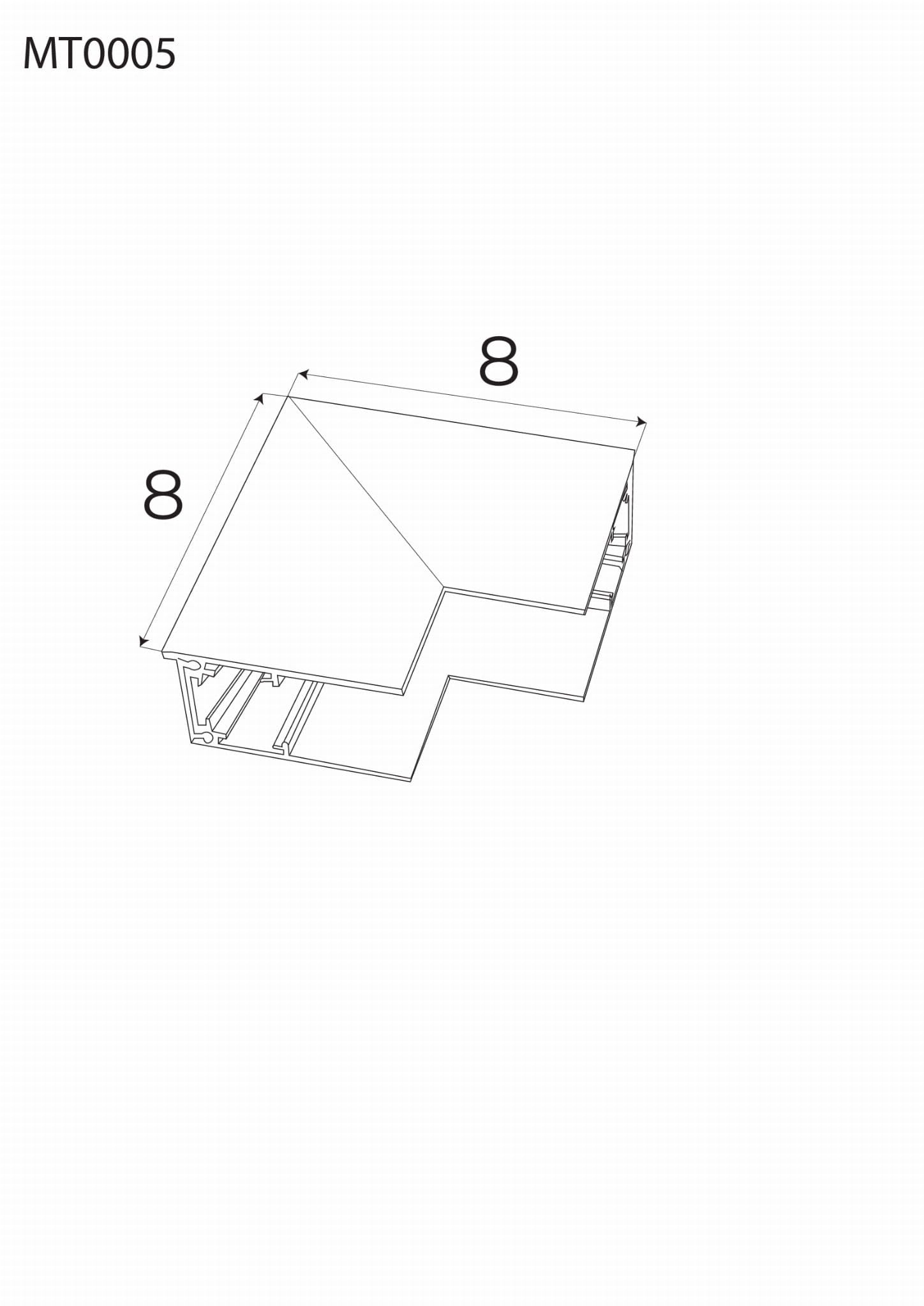 AKCESORIUM SYSTEMY SZYNOWE MAGNETYCZNE MAGNETIC MEC CZARNY OD MAXLIGHT MT0005