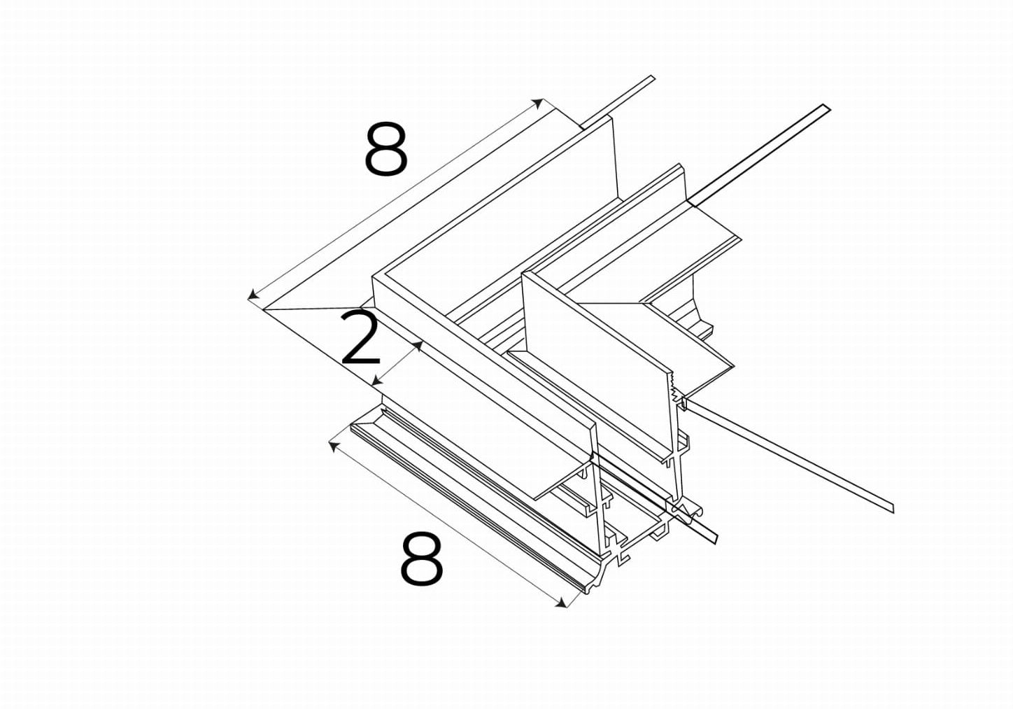 AKCESORIUM SYSTEMY SZYNOWE MAGNETYCZNE MAGNETIC MEC CZARNY OD MAXLIGHT MT0008