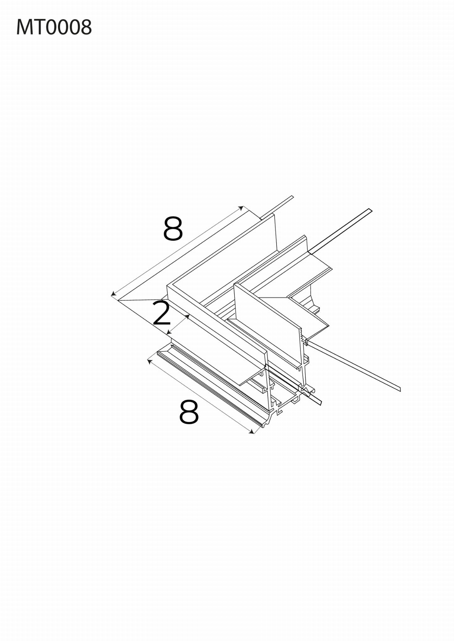 AKCESORIUM SYSTEMY SZYNOWE MAGNETYCZNE MAGNETIC MEC CZARNY OD MAXLIGHT MT0008