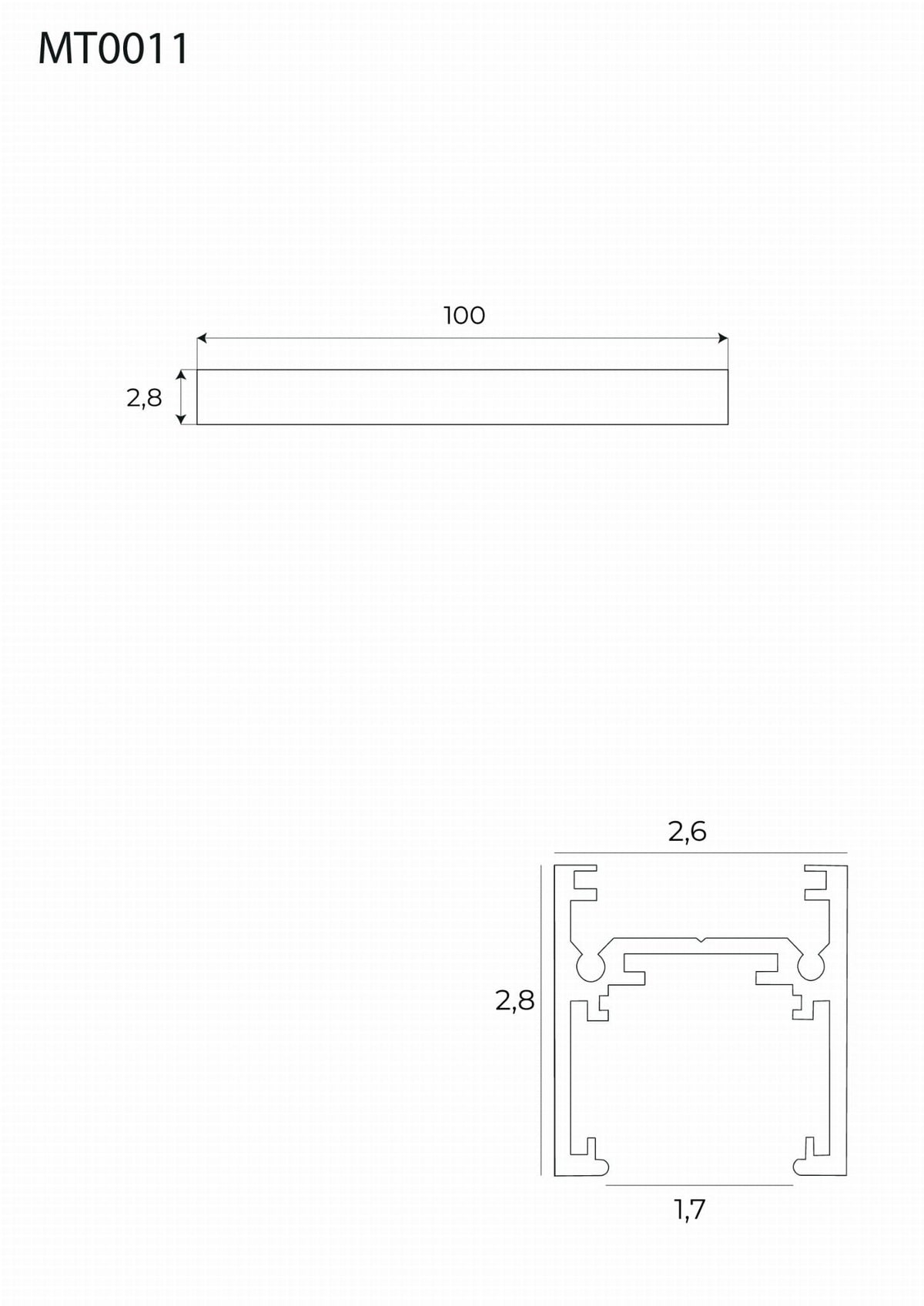 SZYNA SYSTEMY SZYNOWE MAGNETYCZNE MAGNETIC MEC CZARNY OD MAXLIGHT MT0011