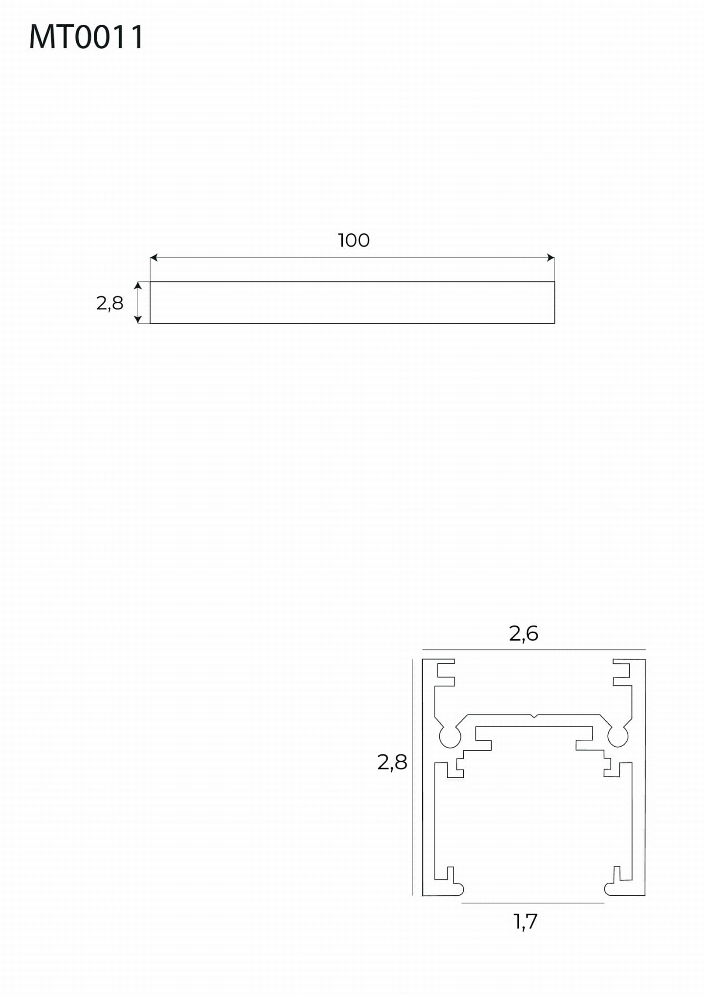 SZYNA SYSTEMY SZYNOWE MAGNETYCZNE MAGNETIC MEC CZARNY OD MAXLIGHT MT0011