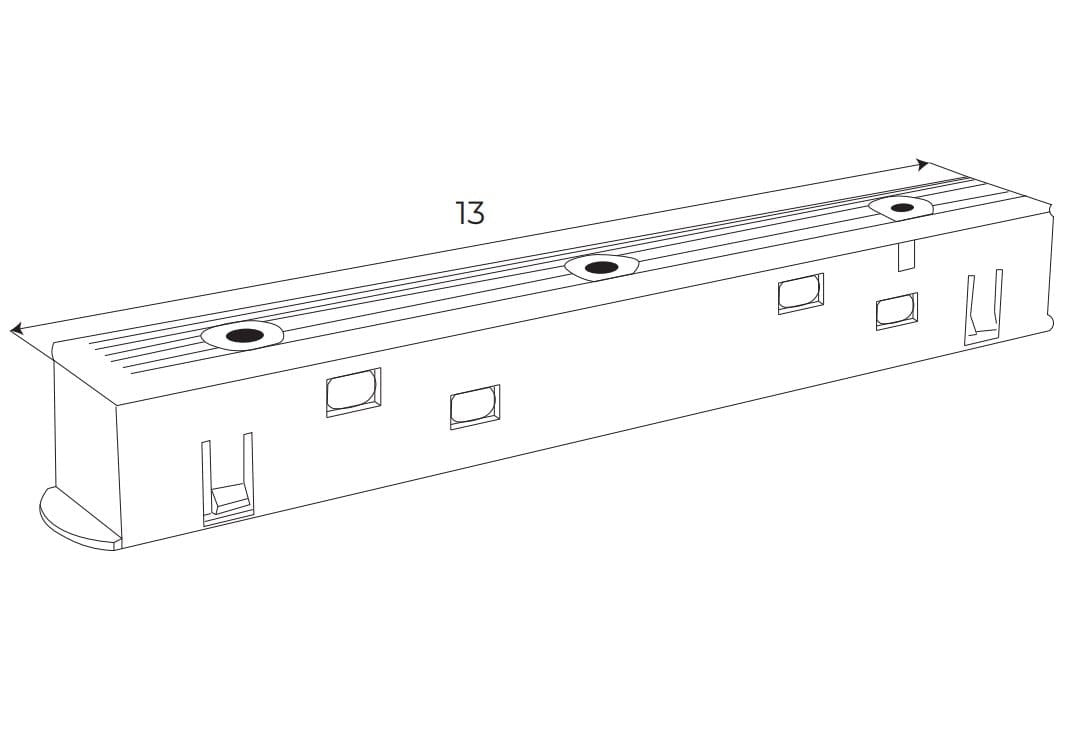 AKCESORIUM SYSTEMY SZYNOWE MAGNETYCZNE MAGNETIC ACC CZARNY OD MAXLIGHT MA0002