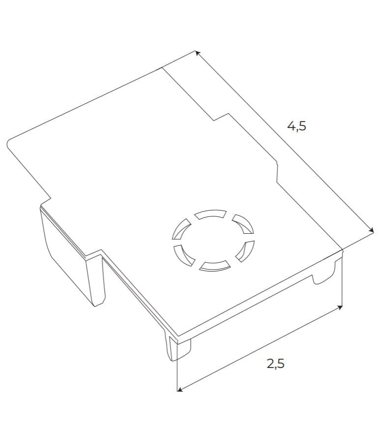 AKCESORIUM SYSTEMY SZYNOWE MAGNETYCZNE MAGNETIC ACC CZARNY OD MAXLIGHT MA0011