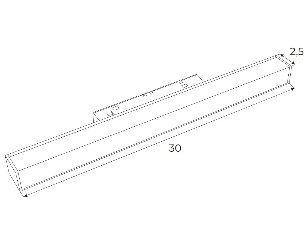 OPRAWA SYSTEMY SZYNOWE MAGNETYCZNE MAGNETIC LIN CZARNY OD MAXLIGHT M0001N