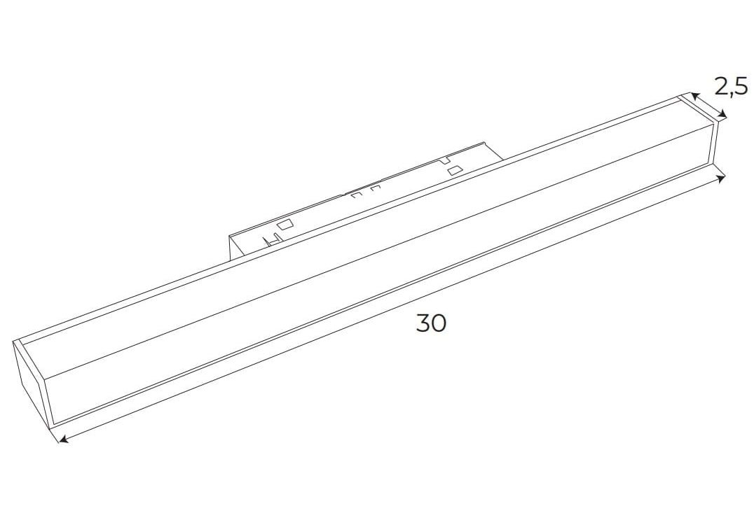 OPRAWA SYSTEMY SZYNOWE MAGNETYCZNE MAGNETIC LIN CZARNY OD MAXLIGHT M0001Z