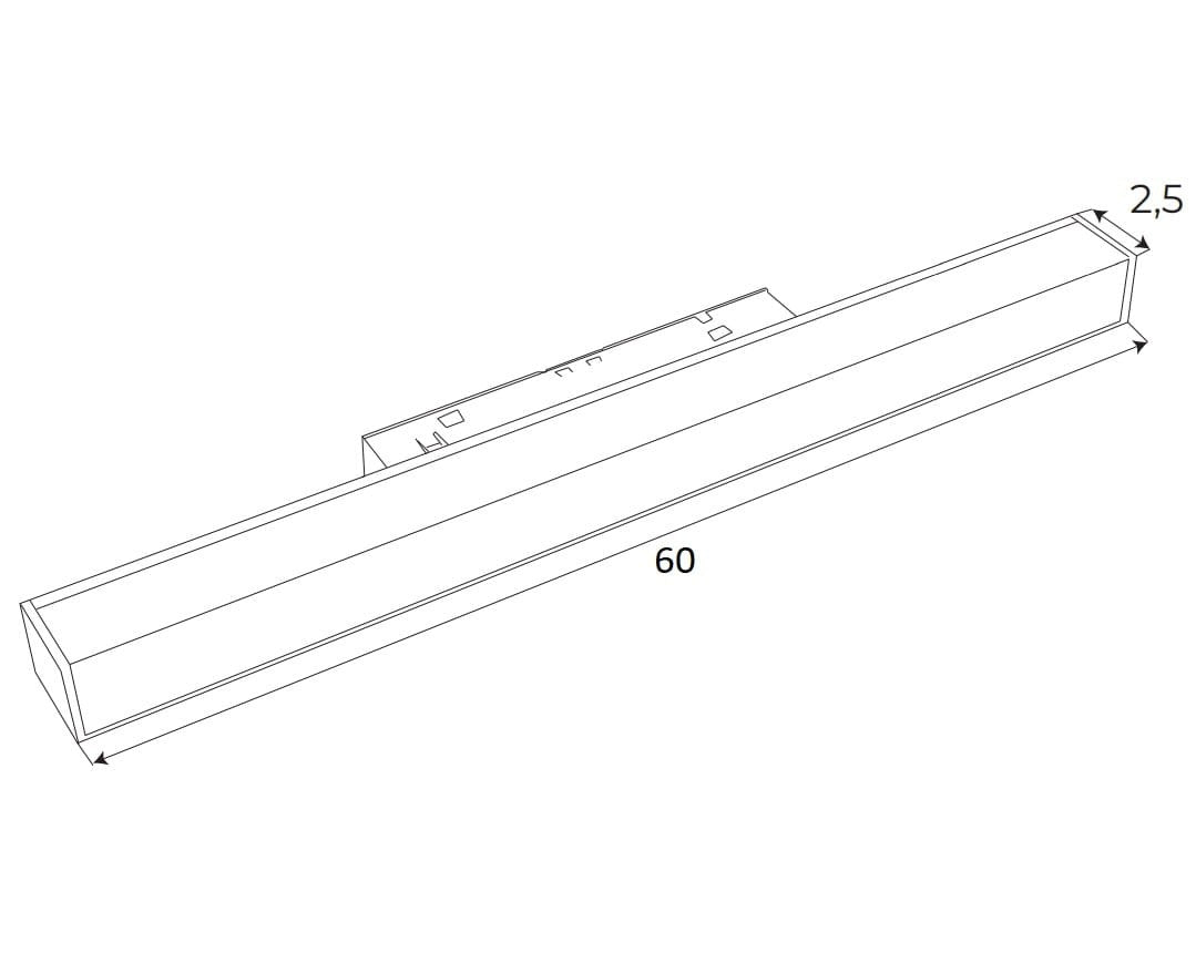 OPRAWA SYSTEMY SZYNOWE MAGNETYCZNE MAGNETIC LIN CZARNY OD MAXLIGHT M0002N
