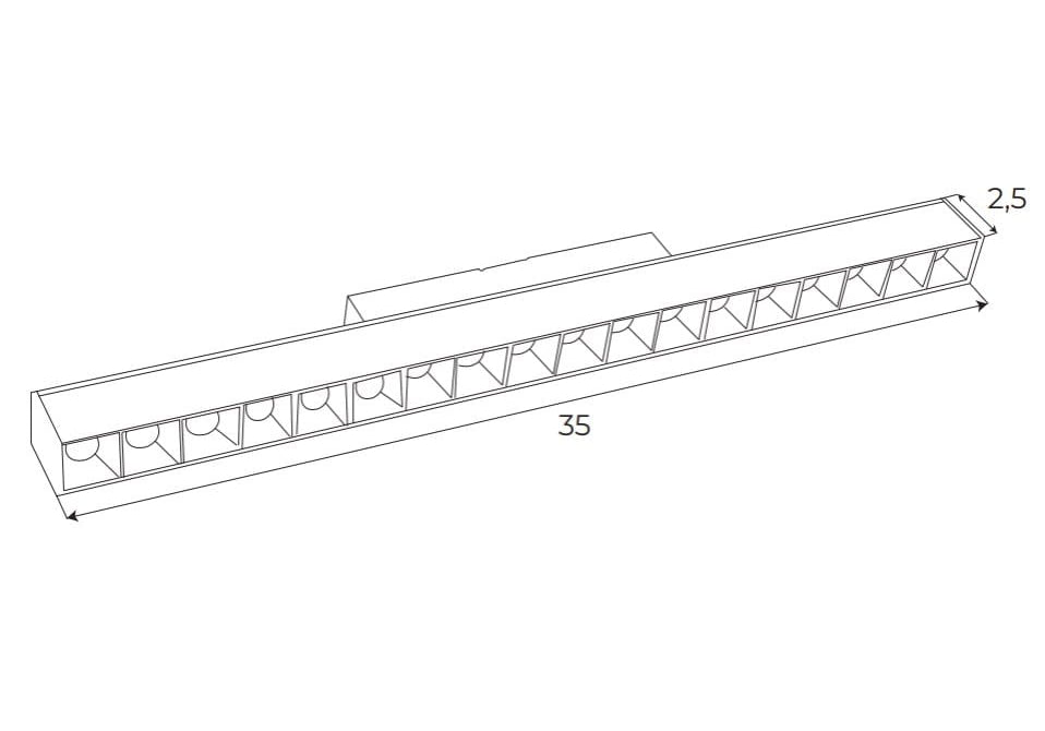 OPRAWA SYSTEMY SZYNOWE MAGNETYCZNE MAGNETIC LIN CZARNY OD MAXLIGHT M0005N